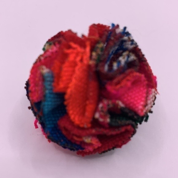 Fabric Rose Adjustable Ring - Picture 1 of 4